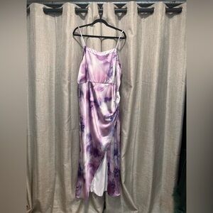 Express Purple and White Floral Dress
